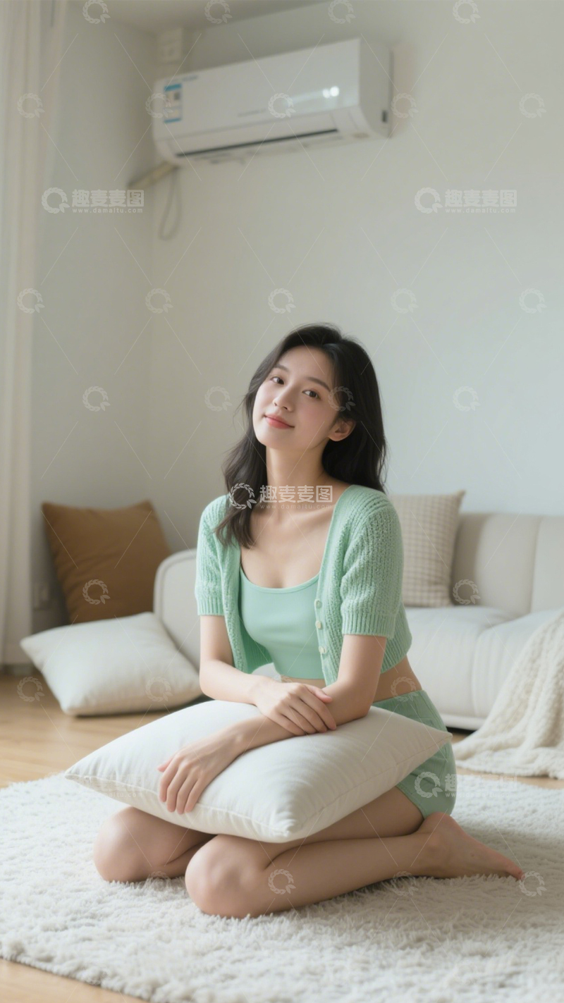 高清大图下载【趣麦麦图】清新简约针织开衫123