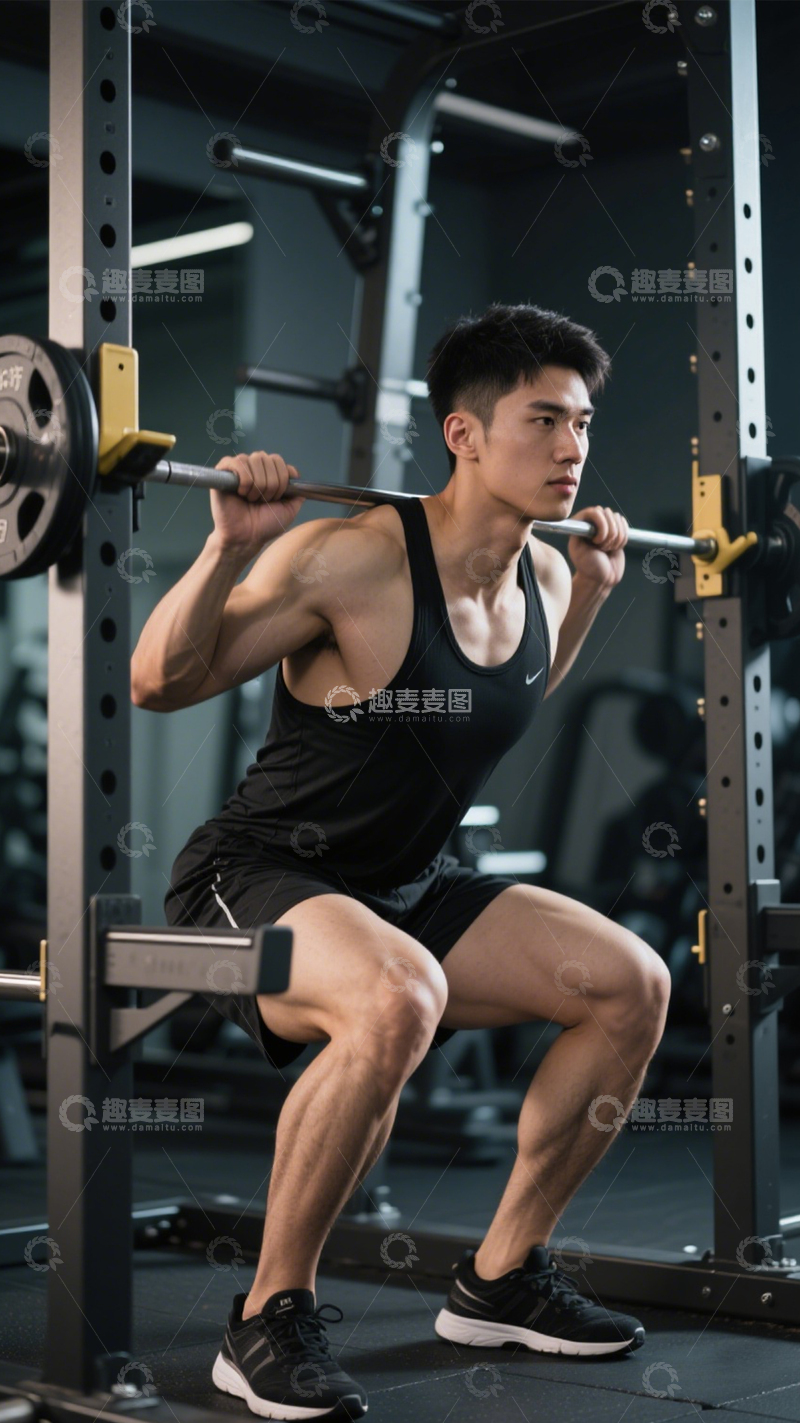 高清大图下载【趣麦麦图】力量训练健身穿搭1