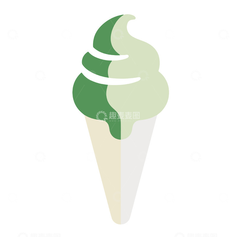 源文件下载【趣麦麦图】扁平冰淇淋的色彩甜品