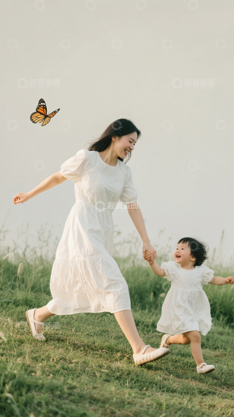 高清大图下载【趣麦麦图】温馨母女亲子穿搭1