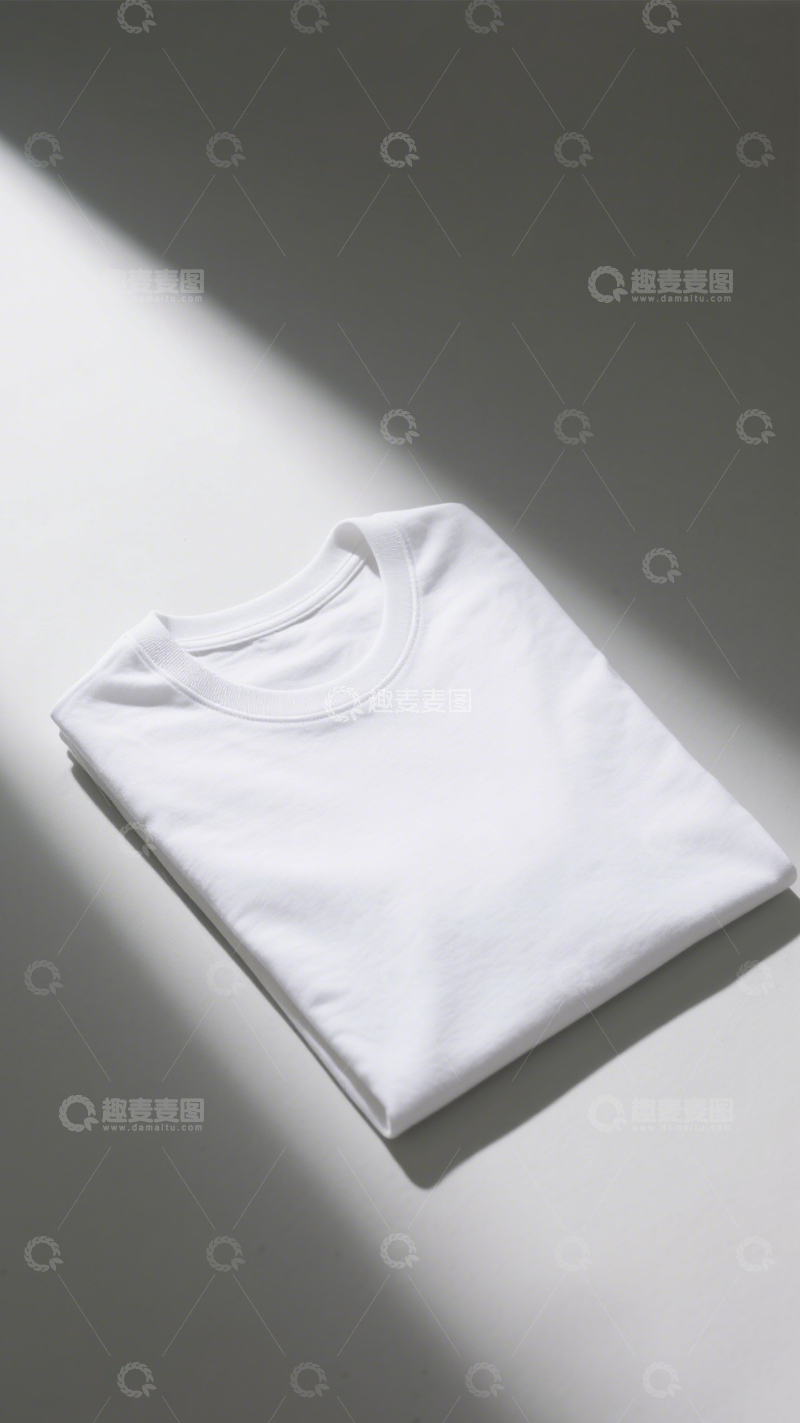 高清大图下载【趣麦麦图】极简百搭白色T恤