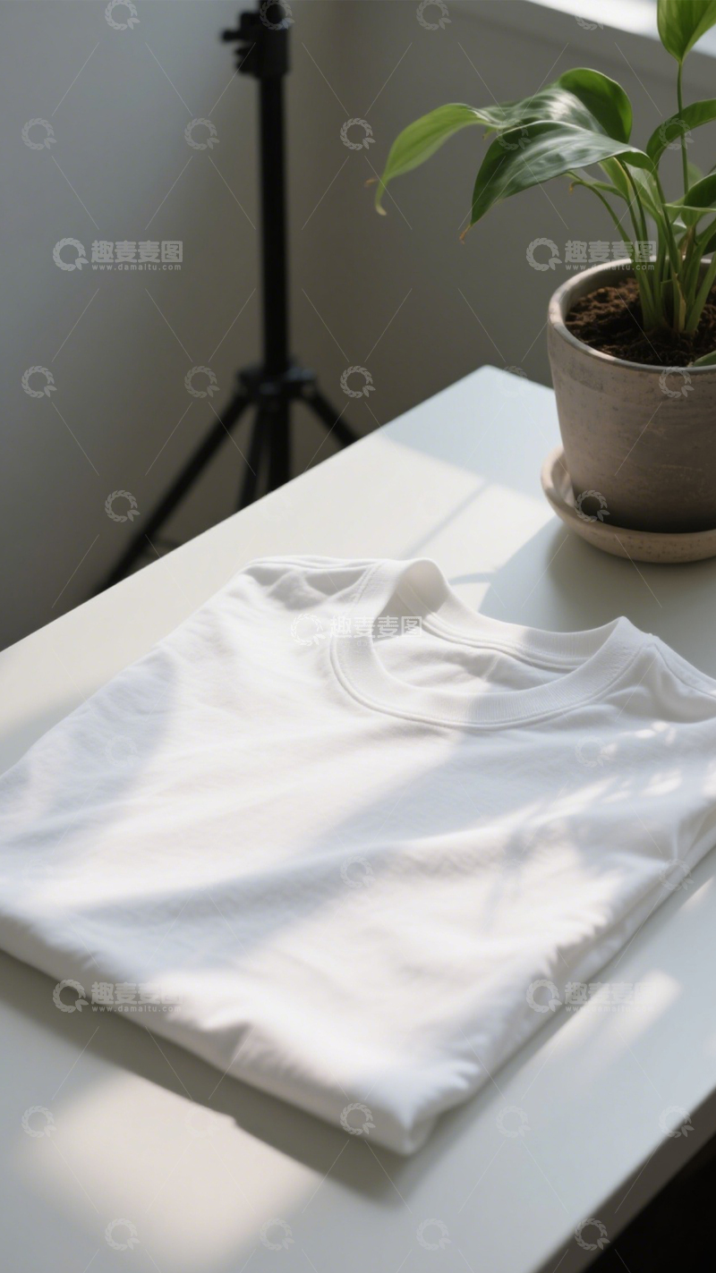 高清大图下载【趣麦麦图】极简百搭白色T恤123