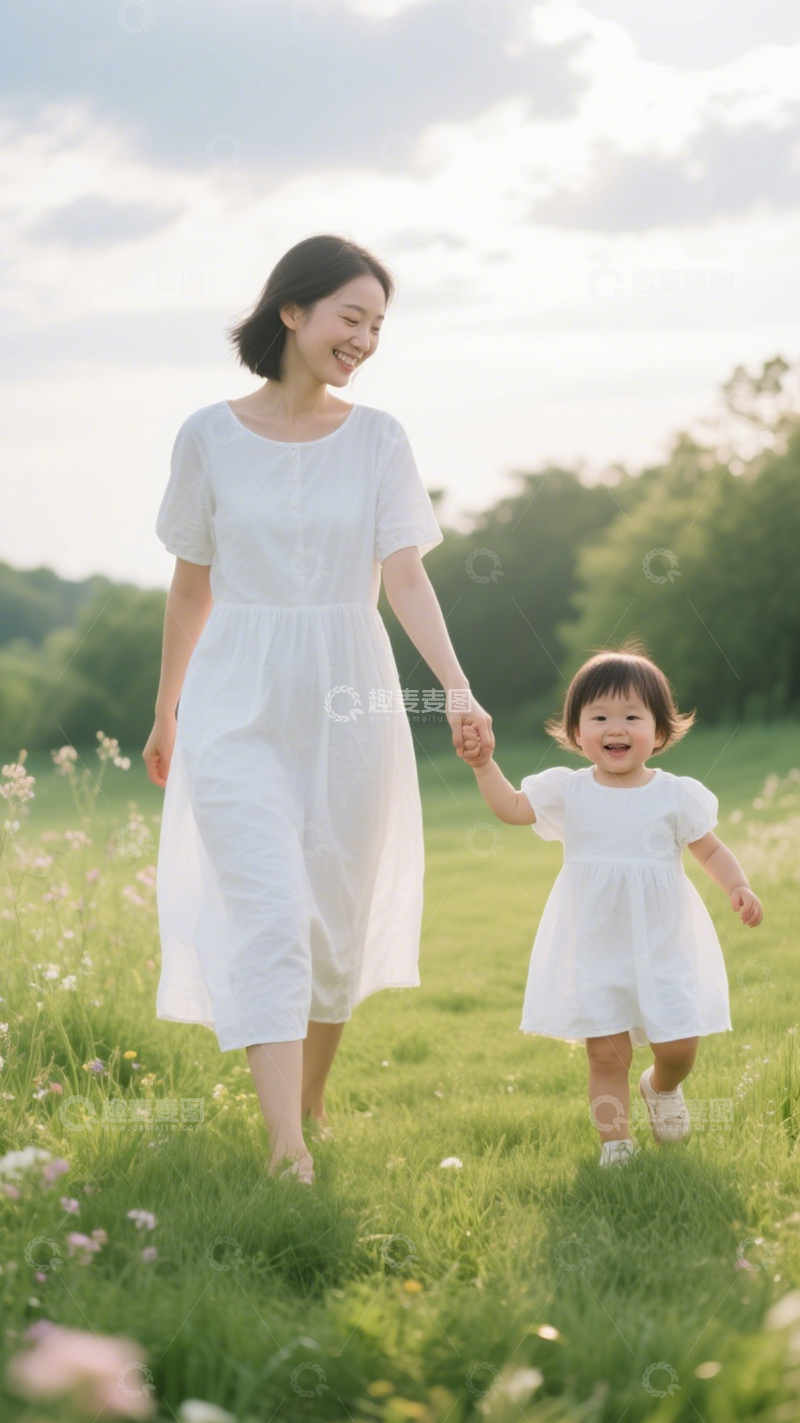高清大图下载【趣麦麦图】温馨母女亲子穿搭123