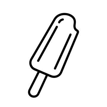冰棍线稿的夏日清凉