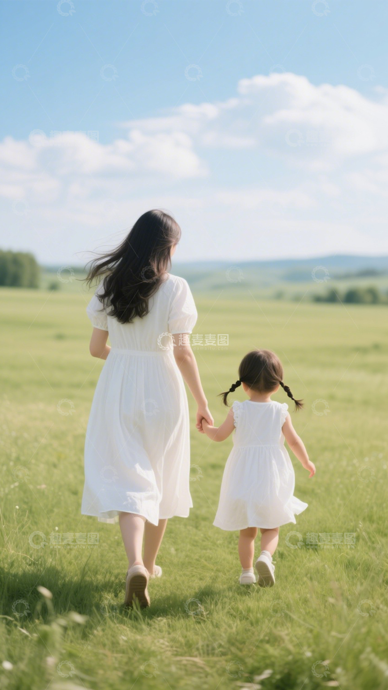 高清大图下载【趣麦麦图】温馨母女亲子穿搭