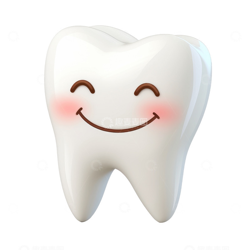 高清大图下载【趣麦麦图】一颗微笑的牙齿