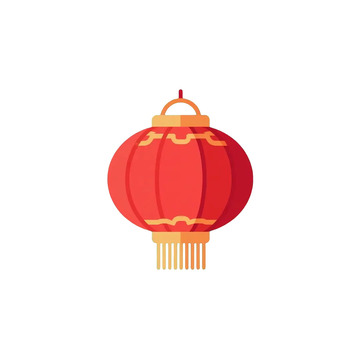 二维插画风格mg扁平化灯笼