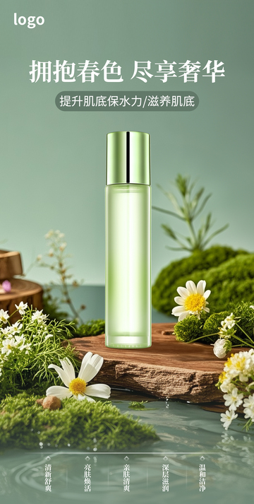 护肤品简约海报3