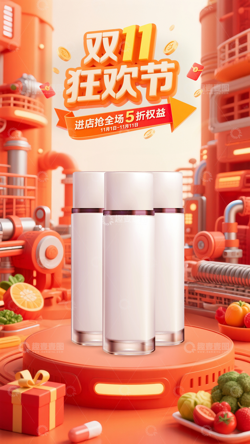 源文件下载【趣麦麦图】-大促电商海报