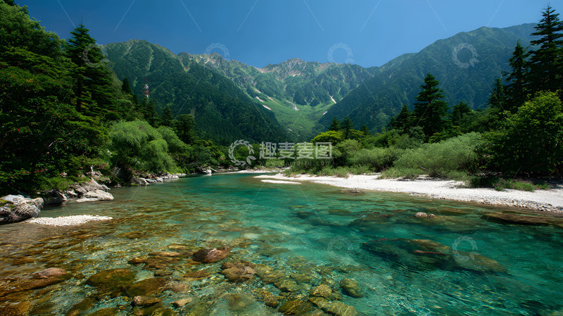 高清大图下载【趣麦麦图】夏天的野外河流4