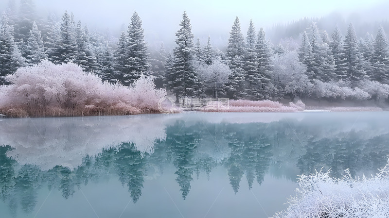 高清大图下载【趣麦麦图】冬季寒冷冰河1