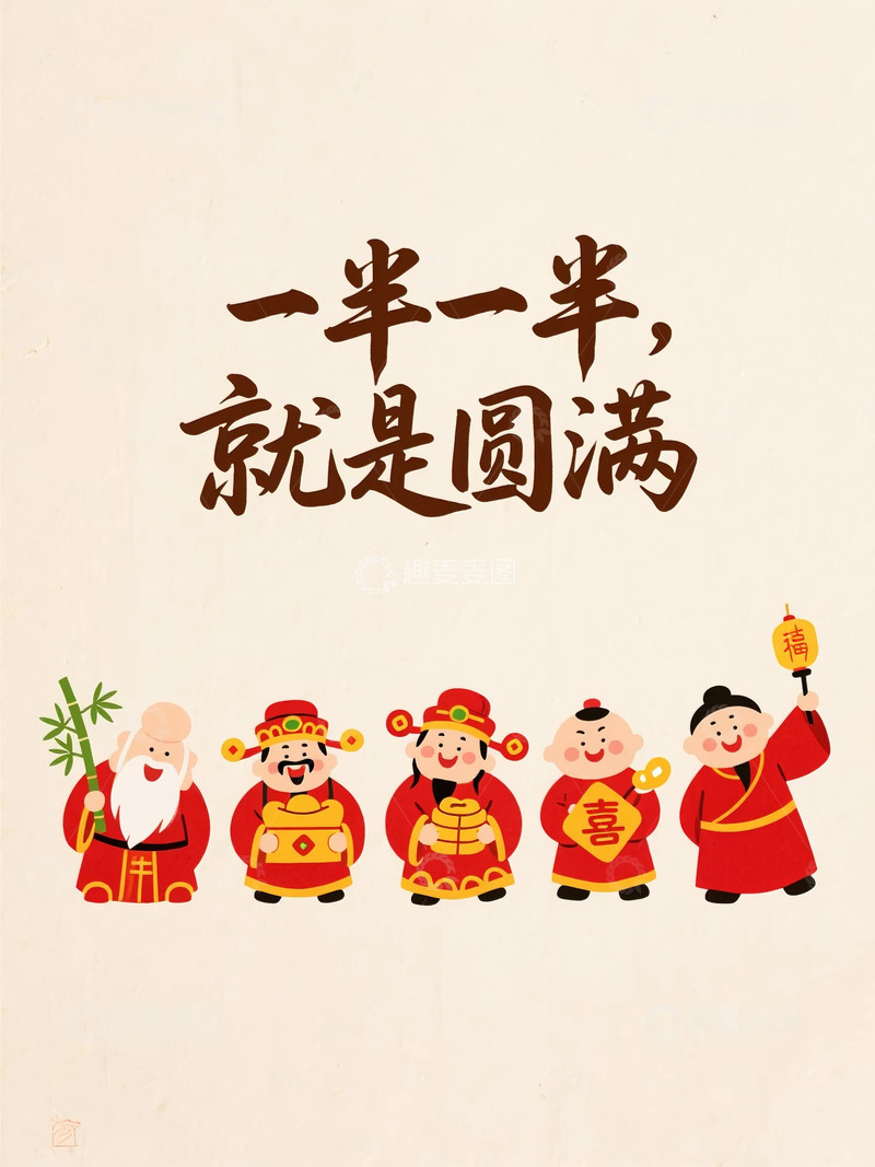 五福临门背景图