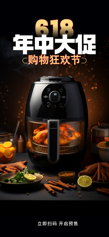 618淘宝电商促销购物海报