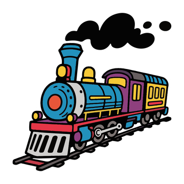 儿童插画火车