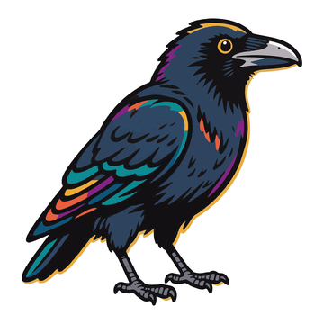 矢量动物插画乌鸦