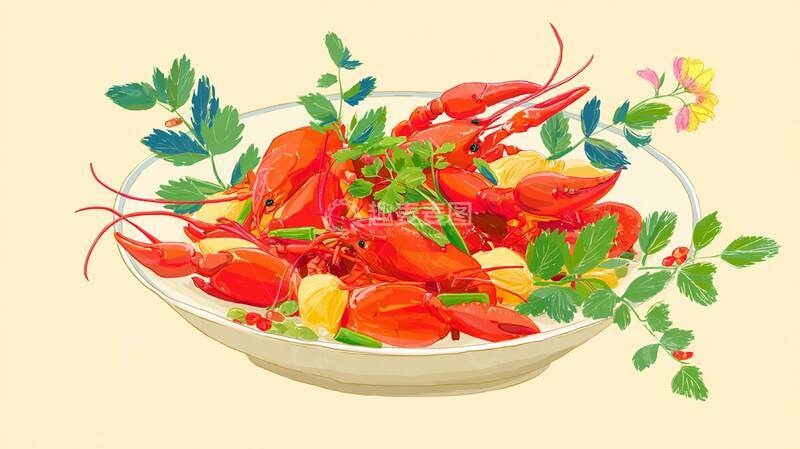 高清大图下载【趣麦麦图】小龙虾 香辣  麻辣