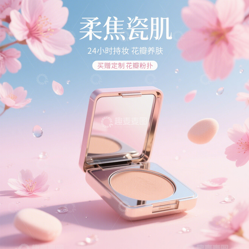 电商粉底促销海报