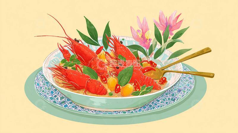 高清大图下载【趣麦麦图】口味虾 麻辣  小吃