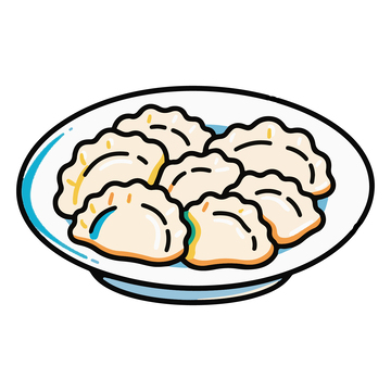 儿童简笔画饺子