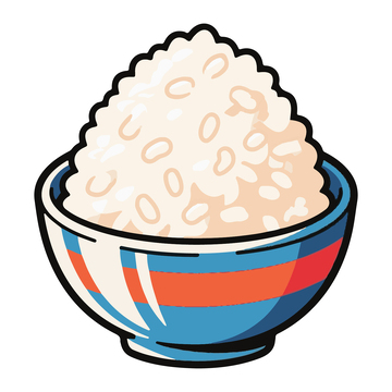 儿童简笔画米饭