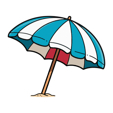 儿童简笔画遮阳伞