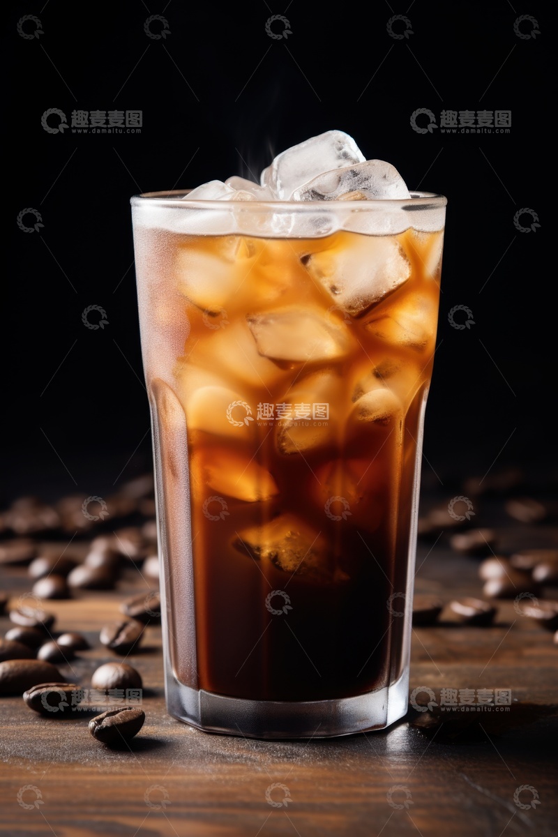 高清大图下载【趣麦麦图】一杯冰镇咖啡饮品