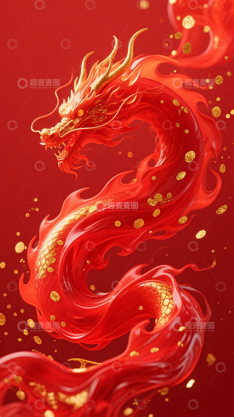 高清大图下载【趣麦麦图】中秋国庆除夕春节喜庆鎏金粒子红金纹理背景4