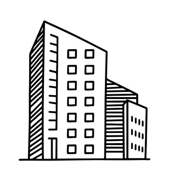 建筑线稿矢量素材