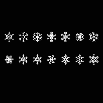 白色雪花免扣矢量图标