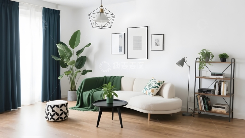 高清大图下载【趣麦麦图】简约现代客厅静景
