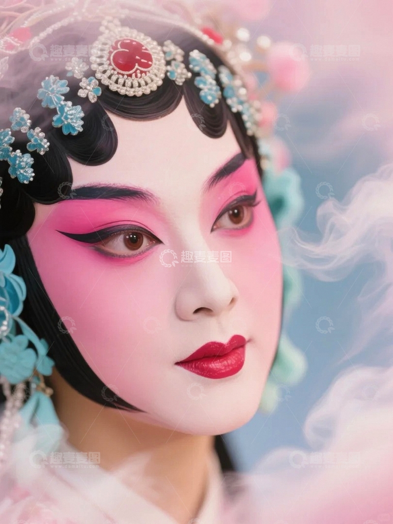 高清大图下载【趣麦麦图】京剧旦角妆容人物1