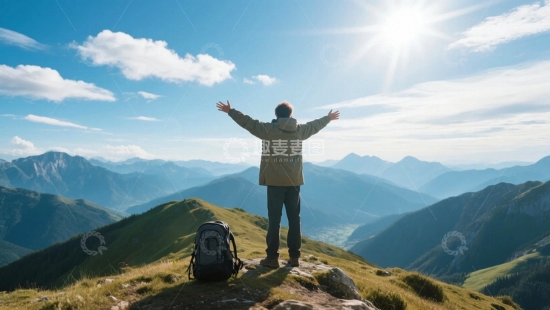 高清大图下载【趣麦麦图】拥抱自然的旅者7