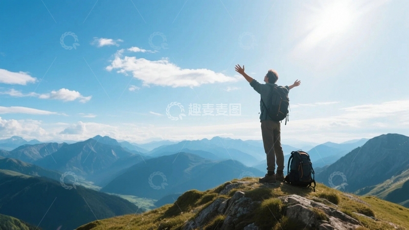 高清大图下载【趣麦麦图】拥抱自然的旅者5