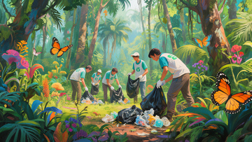 爱护环境垃圾分类景区