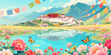 西藏布达拉宫国画