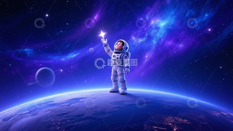 高清大图下载【趣麦麦图】星际探索的童真梦想7