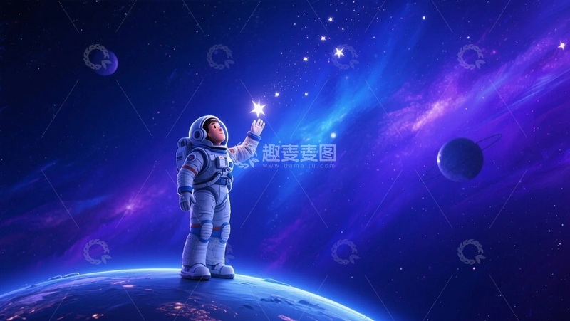 高清大图下载【趣麦麦图】星际探索的童真梦想10