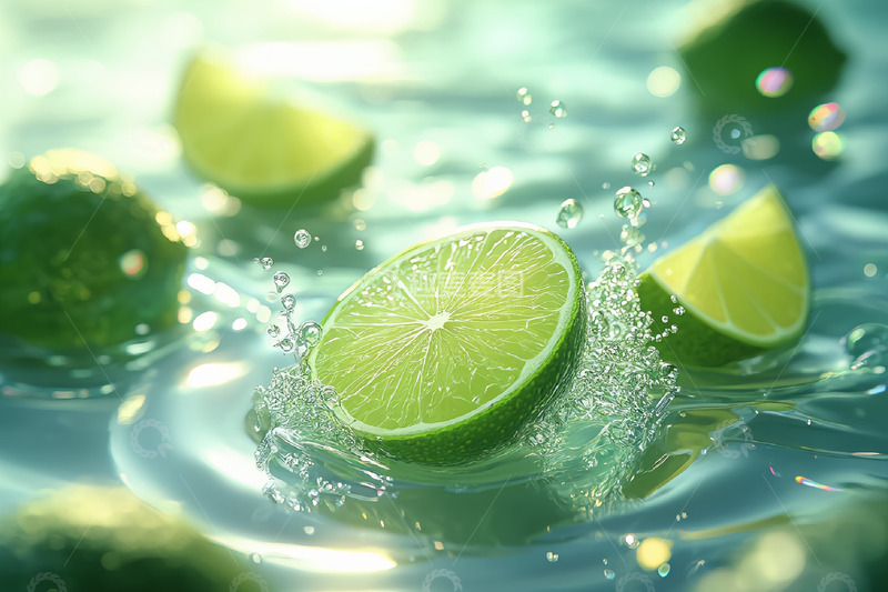 高清大图下载【趣麦麦图】切开的青柠照片