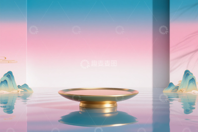 高清大图下载【趣麦麦图】电商国潮产品空白展台