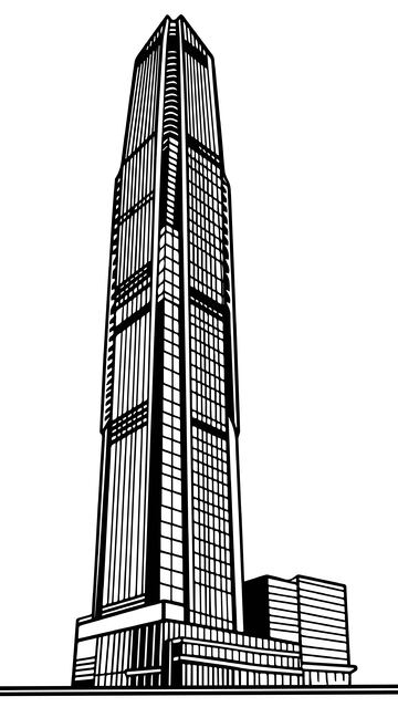 线稿深圳平安国际金融中心