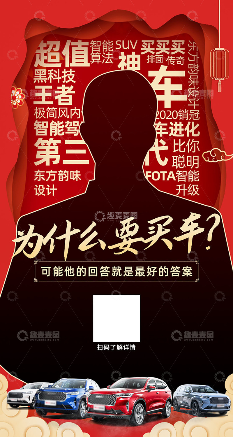 源文件下载【趣麦麦图】汽车预热海报