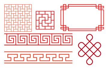 中国风中国结矢量图