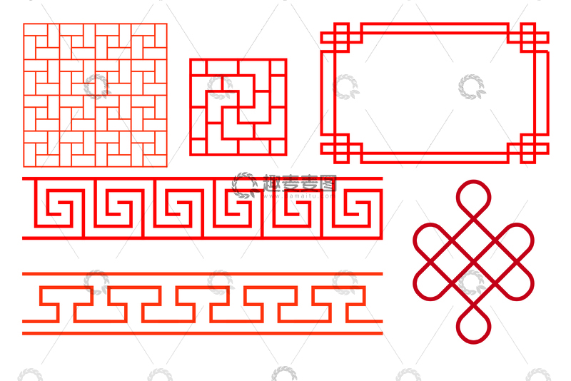 中国风中国结矢量图