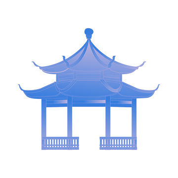 凉亭石亭亭子建筑线稿地标建筑物风景区