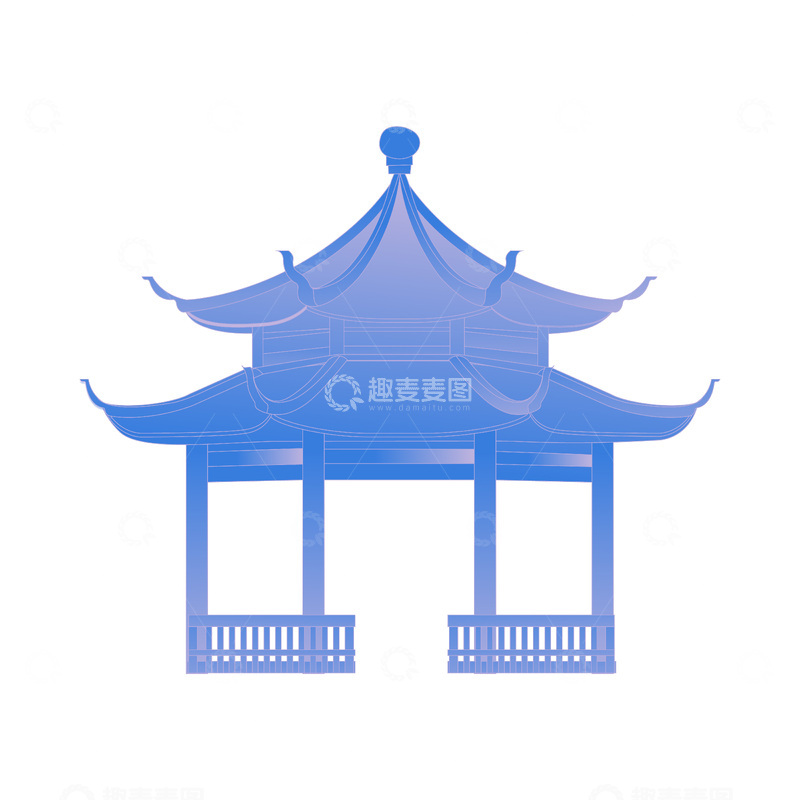 源文件下载【趣麦麦图】凉亭石亭亭子建筑线稿地标建筑物风景区