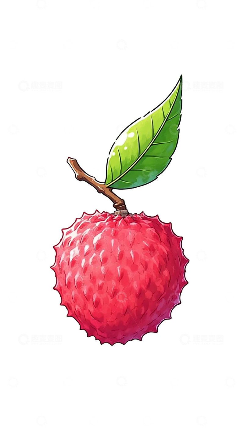 一颗荔枝png免抠素材