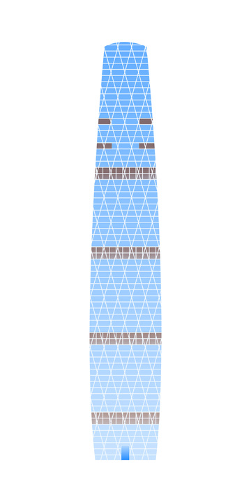 深圳京基100建筑线稿地标景点建筑物