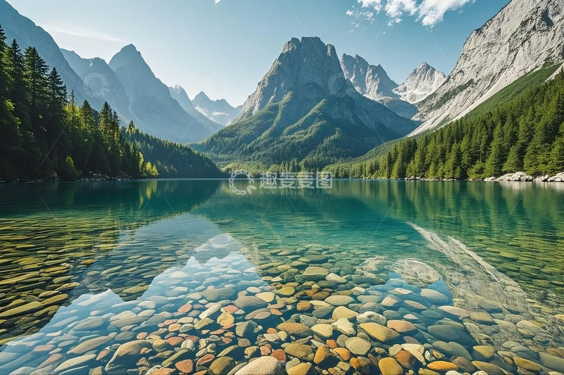 源文件下载【趣麦麦图】写实风山水湖景石头自然风景商业照片