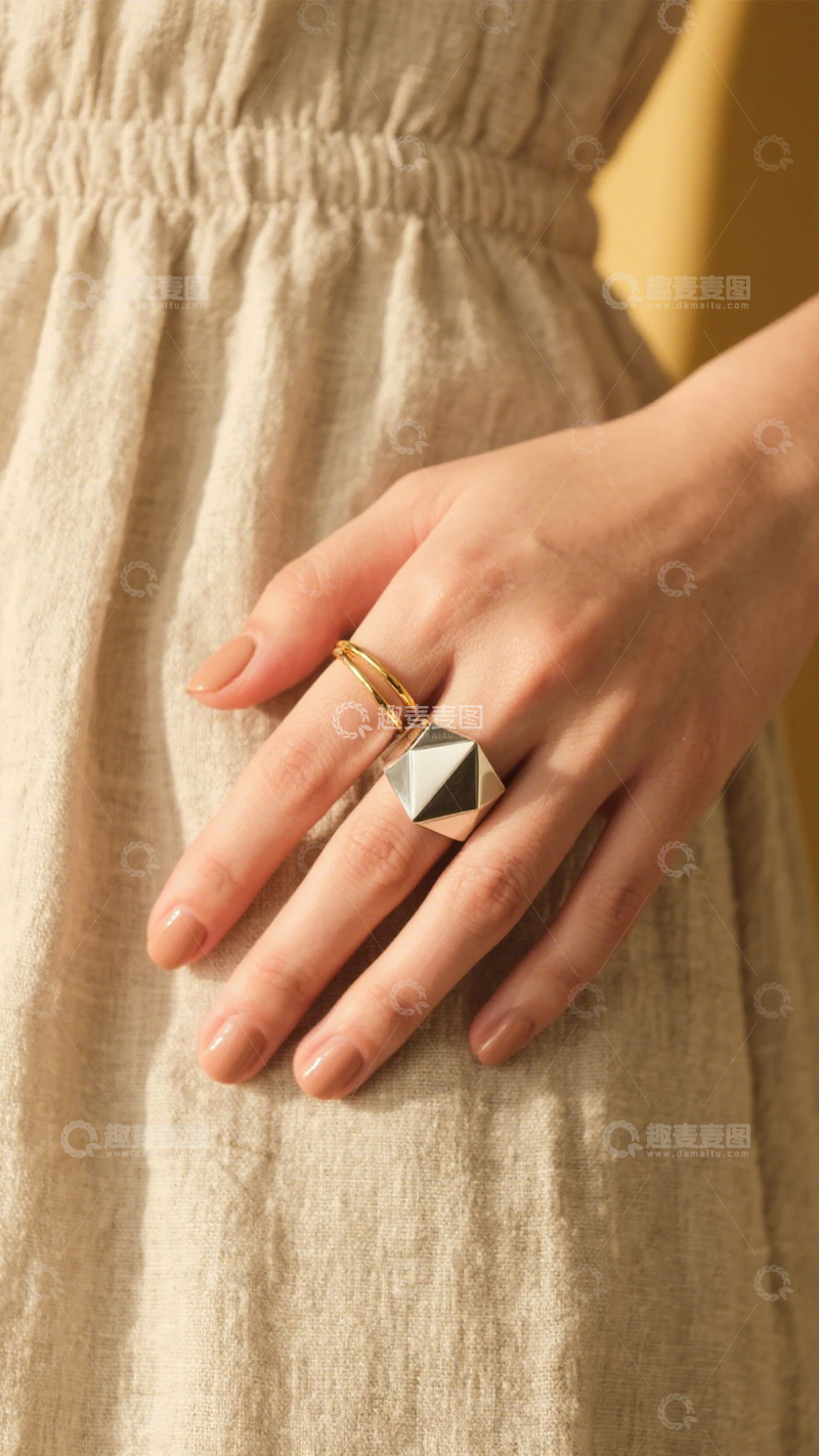 高清大图下载【趣麦麦图】时尚个性几何戒指2