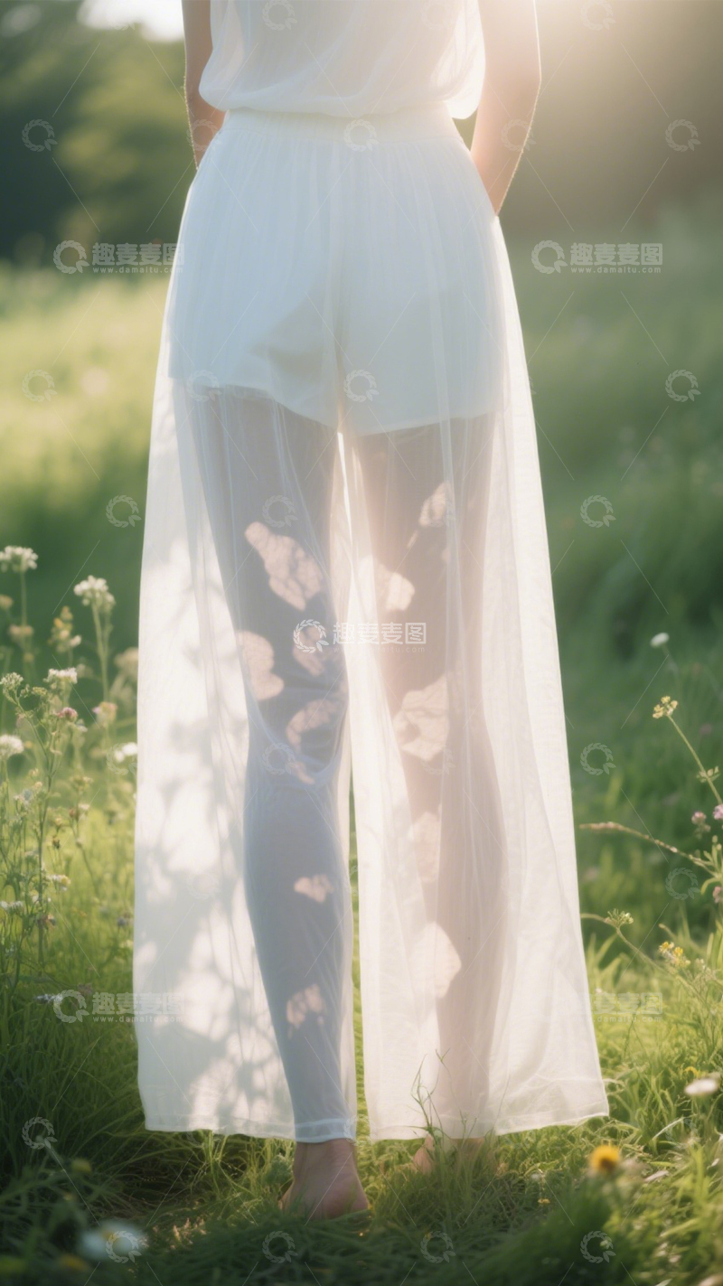 高清大图下载【趣麦麦图】仙气飘逸透视纱裤2